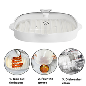 খাদ্য গ্রেড পিপি উপাদান মাইক্রোওয়েভ বেকন ট্রে